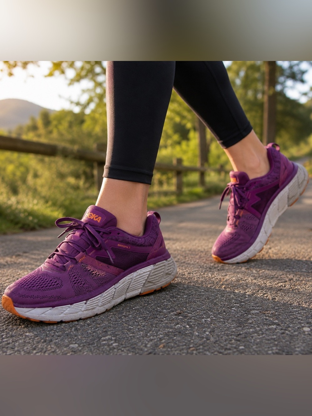 HOKA One One Gaviota 2 Women’s 9.5 Purple Stability Running Shoes
